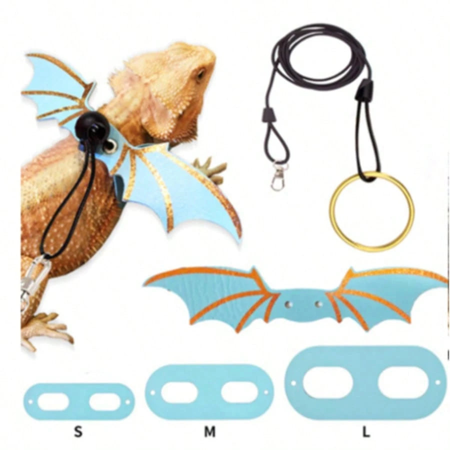 1 Set Lizard Leash Set, Outdoor Leash Set, Reptile Outdoor Harness, Chameleon Squirrel Detachable Lizard Leash Suitable For Bearded Dragon/Gecko/Chameleon/Squirrel/Sugar Glider, Outdoor Safety Strap