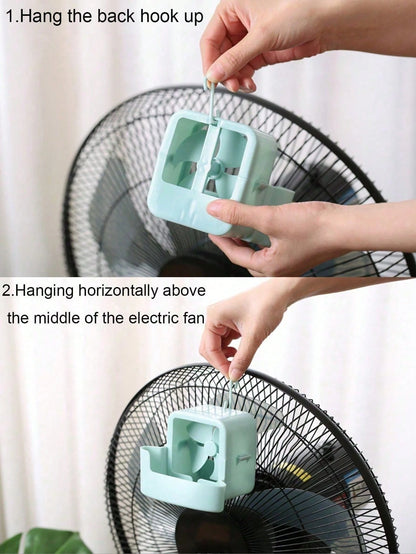 1 Set Portable Mist Cooling Fan, Lightweight Plastic Clip-On Hands-Free Cordless Fan, Dual-Chamber Cooling Technology No Electricity Required Rapid Cooler, Office Desk/Outdoor Camping/Travel Humidifyi