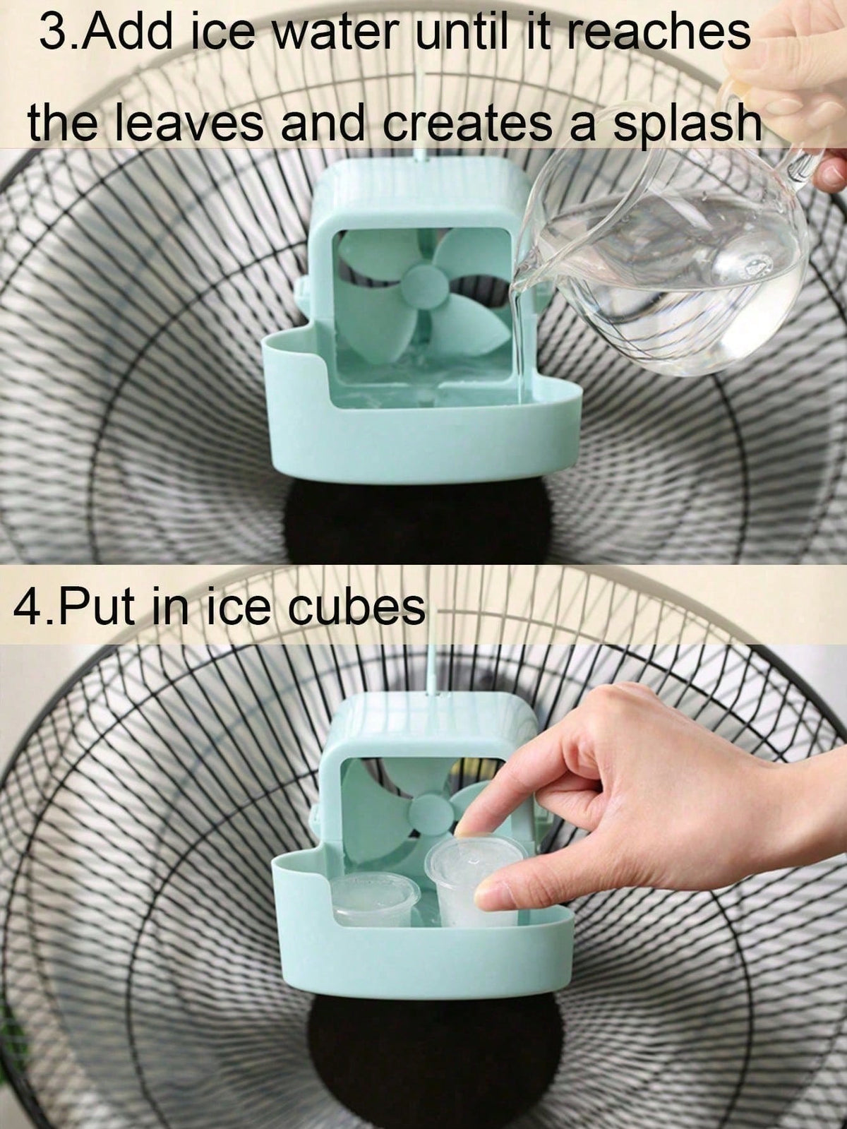 1 Set Portable Mist Cooling Fan, Lightweight Plastic Clip-On Hands-Free Cordless Fan, Dual-Chamber Cooling Technology No Electricity Required Rapid Cooler, Office Desk/Outdoor Camping/Travel Humidifyi