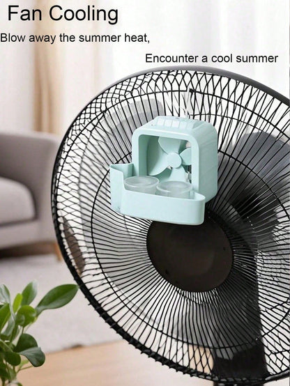 1 Set Portable Mist Cooling Fan, Lightweight Plastic Clip-On Hands-Free Cordless Fan, Dual-Chamber Cooling Technology No Electricity Required Rapid Cooler, Office Desk/Outdoor Camping/Travel Humidifyi