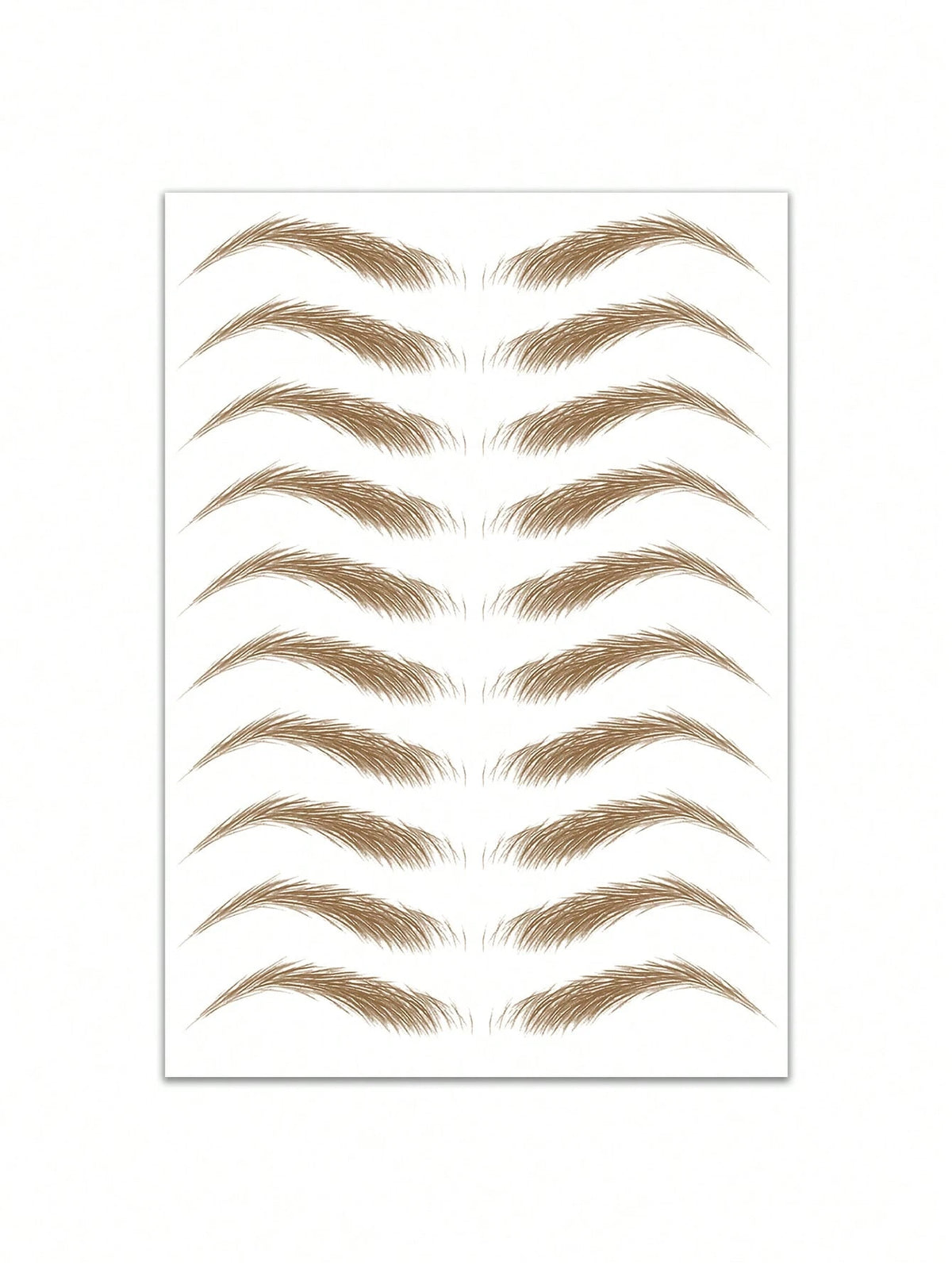 1 Sheet Long Lasting Light Brown Real Wild Eyebrow Tattoo Stickers, Waterproof Individual Hair Stroke Brow Stickers, Natural Imitation 4D Eyebrow Decals For Blonde Blonde Hair Women Daily Makeup