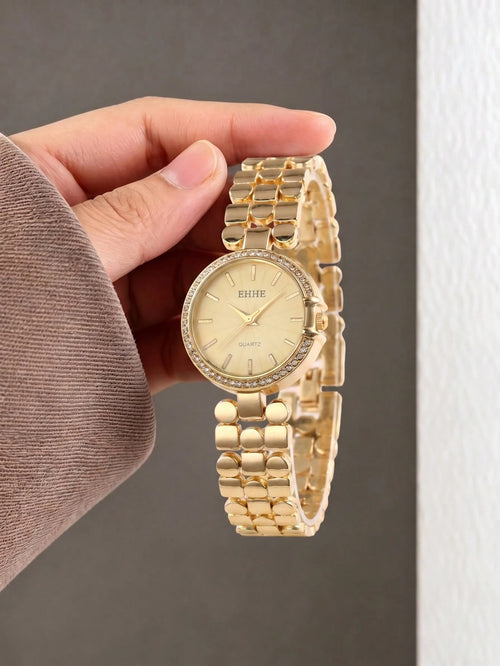 1 Women's Quartz Watch, Fashionable Retro Elegant Business Gorgeous Style, Casual Compact Watch, Daily Wear, Perfect Choice For Holiday Gifts