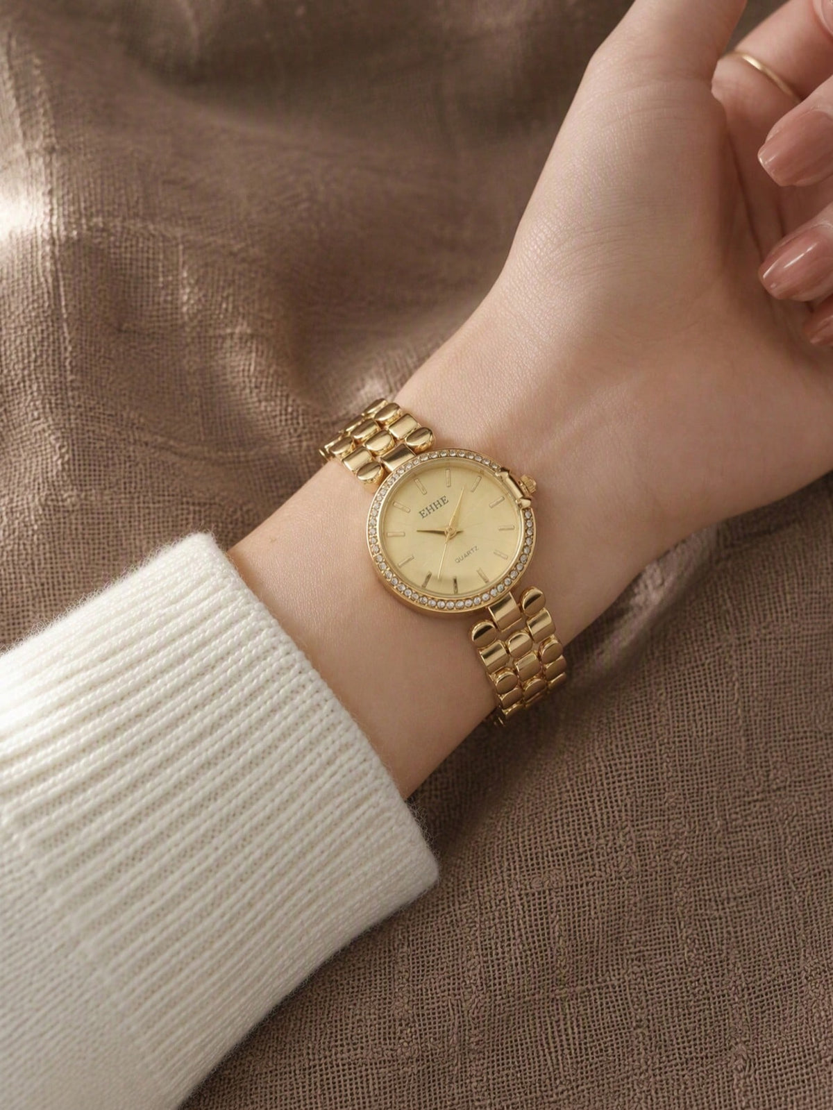 1 Women's Quartz Watch, Fashionable Retro Elegant Business Gorgeous Style, Casual Compact Watch, Daily Wear, Perfect Choice For Holiday Gifts