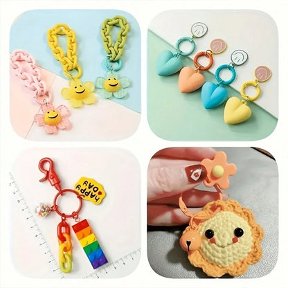10/20/30/50pcs Colorful Zinc Alloy O-Rings Springs, 25mm Easy Open Key Rings, Suitable For DIY Jewelry And Crafts, Minimalist Hollow Design, Great For Dog Leash Connectors Etc, Multi-Color, Jewelry Ma