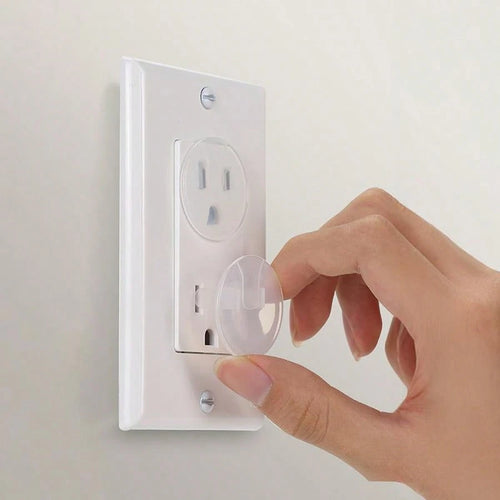 10/20/30pcs Clear Baby Outlet Covers,Hidden Handle Anti-Shock,Baby Safety Socket Protector,Perfect For Bedroom,Kitchen And Living Room Wall Sockets