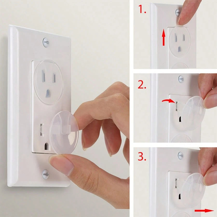 10/20/30pcs Clear Baby Outlet Covers,Hidden Handle Anti-Shock,Baby Safety Socket Protector,Perfect For Bedroom,Kitchen And Living Room Wall Sockets