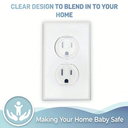 10/20/30pcs Clear Baby Outlet Covers,Hidden Handle Anti-Shock,Baby Safety Socket Protector,Perfect For Bedroom,Kitchen And Living Room Wall Sockets