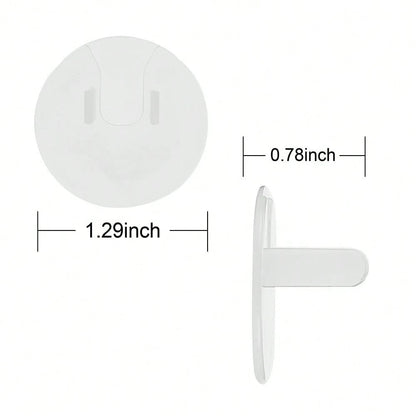 10/20/30pcs Clear Baby Outlet Covers,Hidden Handle Anti-Shock,Baby Safety Socket Protector,Perfect For Bedroom,Kitchen And Living Room Wall Sockets