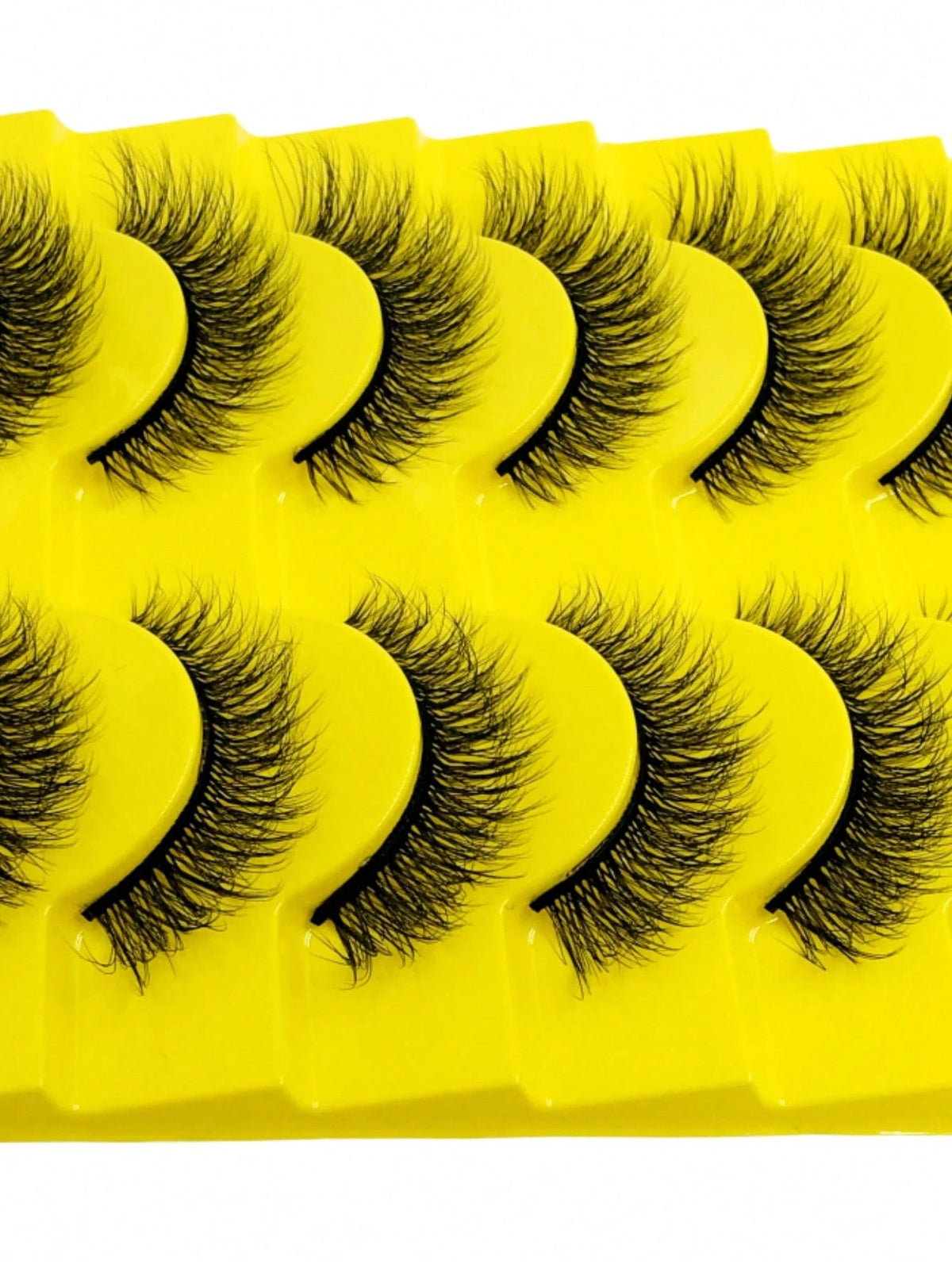 10 Pairs Fluffy Faux Mink Eyelashes, Natural Curly, Soft & Lightweight, Reusable, Black Thin Band False Eyelashes