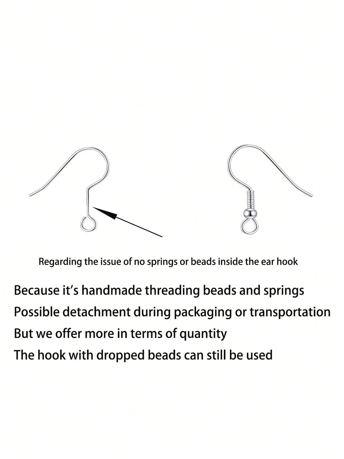 100pcs/set Casual Stainless Steel Ear Hook For Women For DIY Jewelry Making