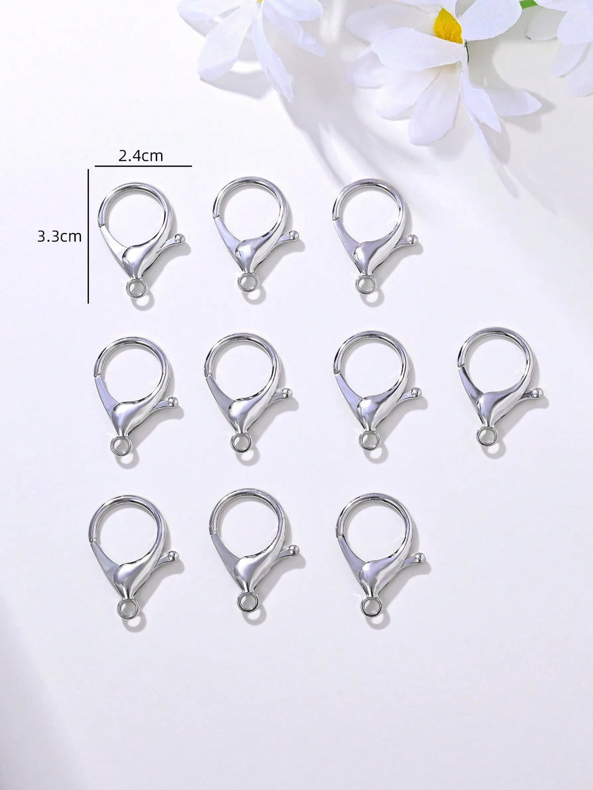 10pcs Fashionable Simple Star Clasp Hook Diy Keychain Material Accessories