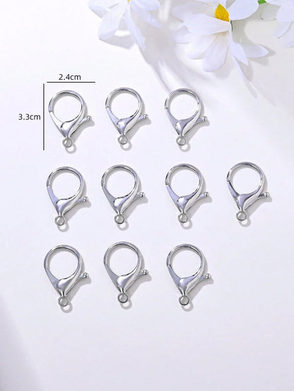 10pcs Fashionable Simple Star Clasp Hook Diy Keychain Material Accessories
