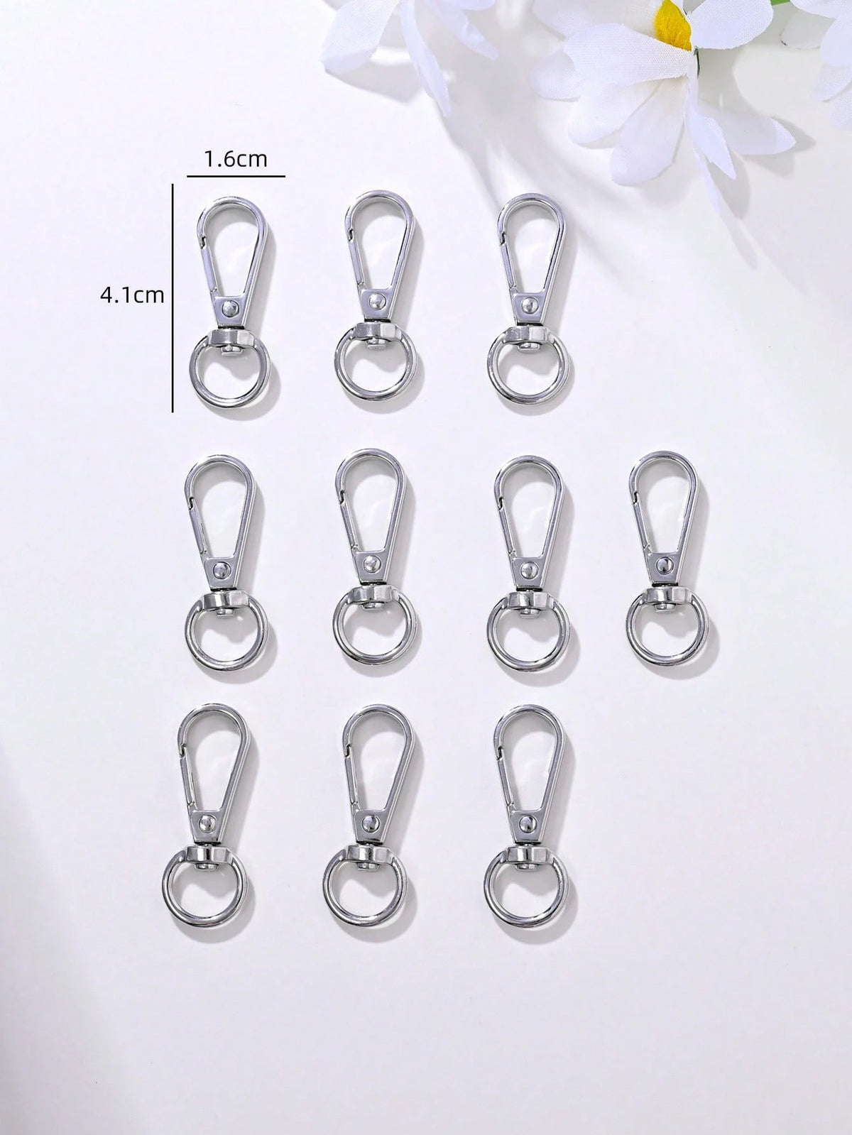 10pcs Fashionable Simple Star Clasp Hook Diy Keychain Material Accessories