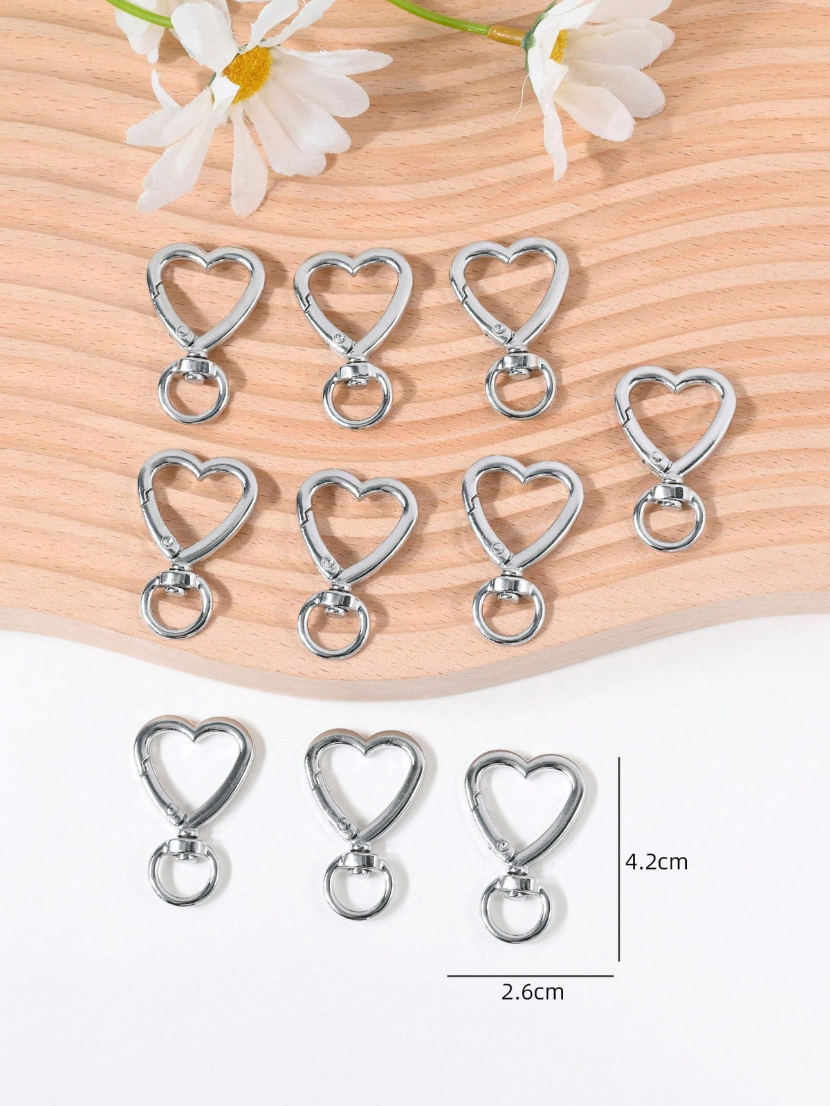 10pcs Fashionable Simple Star Clasp Hook Diy Keychain Material Accessories