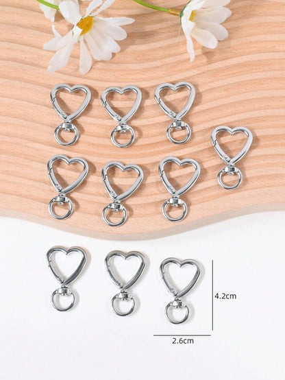 10pcs Fashionable Simple Star Clasp Hook Diy Keychain Material Accessories