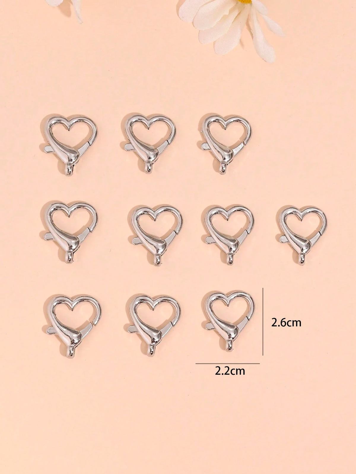 10pcs Fashionable Simple Star Clasp Hook Diy Keychain Material Accessories