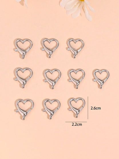 10pcs Fashionable Simple Star Clasp Hook Diy Keychain Material Accessories