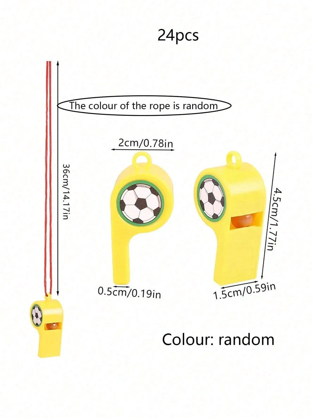 12/24pcs Colorful Football Soccer Whistles, Sport Themed Mini Gifts For Birthday Pinata Fillers And Bachelor Party Decor
