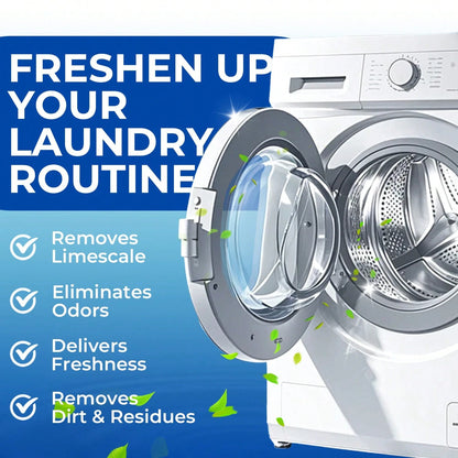 12-Pack Washing Machine Cleaning Tablets- Deep Cleaning Washing Machine Cleaning Tablets For Upper Doors, Front Doors And HE Washing Machines- Cleaning Drums, Cylinder Seals And Other Components For