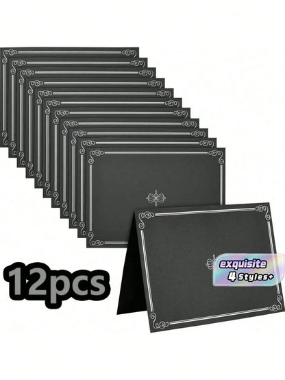 12Pcs Exquisite Certificate Folders, Premium Paper Diploma Covers, Durable Award & Certificate Holders, Ideal For Graduation Diplomas, Employee Awards And Honor Displays. Fits Papers In Size Of 28.45*