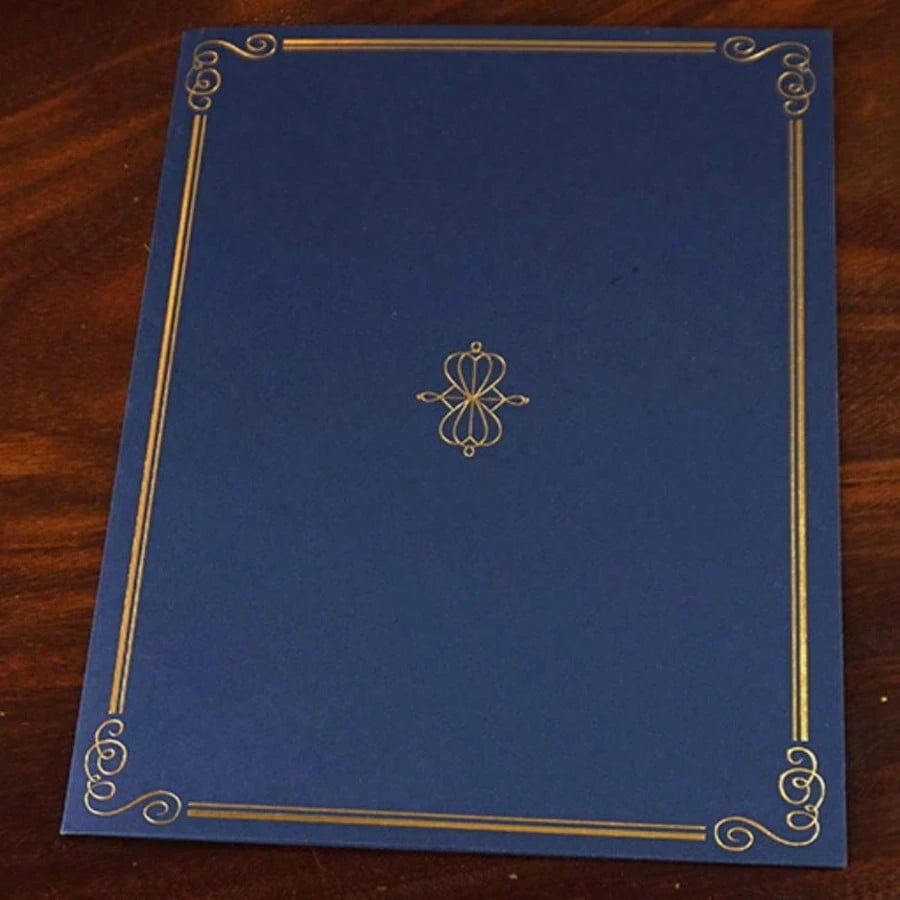 12Pcs Exquisite Certificate Folders, Premium Paper Diploma Covers, Durable Award & Certificate Holders, Ideal For Graduation Diplomas, Employee Awards And Honor Displays. Fits Papers In Size Of 28.45*