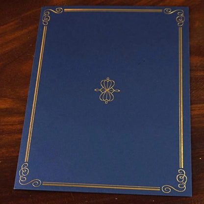 12Pcs Exquisite Certificate Folders, Premium Paper Diploma Covers, Durable Award & Certificate Holders, Ideal For Graduation Diplomas, Employee Awards And Honor Displays. Fits Papers In Size Of 28.45*