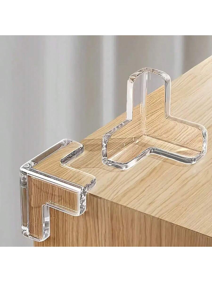 12pcs Silicone Corner Guards- Transparent Adhesive Bumpers, Suitable For Wood, Glass, Metal, Stone, Countertops- Sharp Furniture And Table Corner Protection- T-Shaped Transparent Cover