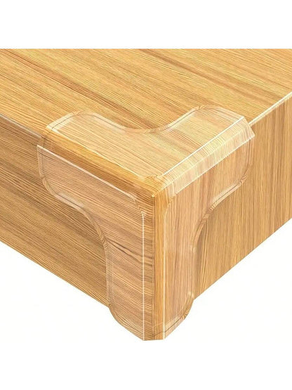 12pcs Silicone Corner Guards- Transparent Adhesive Bumpers, Suitable For Wood, Glass, Metal, Stone, Countertops- Sharp Furniture And Table Corner Protection- T-Shaped Transparent Cover