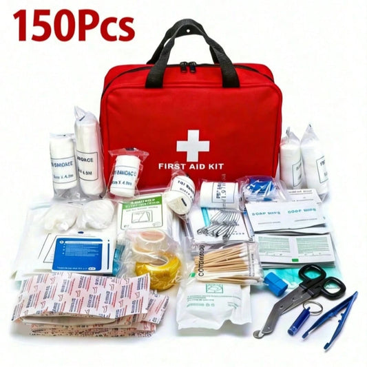 143/150/373pieces Of Ultimate Tactical Rescue Kit-Essential Outdoor Emergency Survival Equipment, Rescue Kit With Tourniquet, Scissors,Whistle,Etc.-Portable And Durable, Suitable For Hiking, Camping
