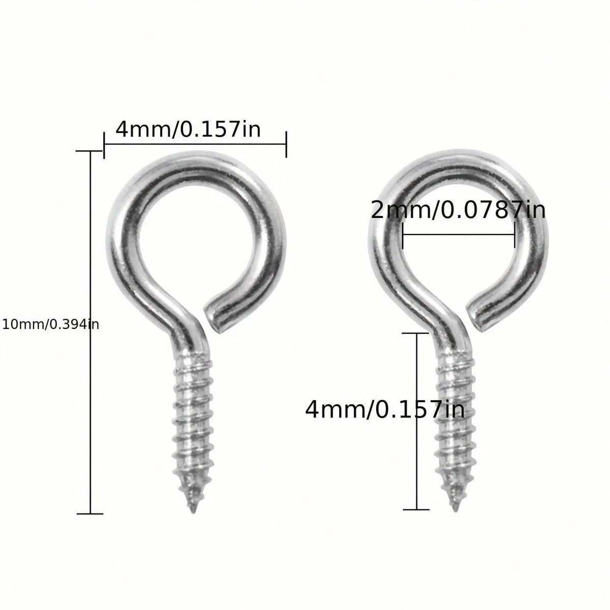150/300PCS Small Screw Eye Pins Eye Pins Hooks, Mini Screw Eye Pin Peg For Arts & Crafts Projects For Cork Top Bottles & DIY Jewelry Making