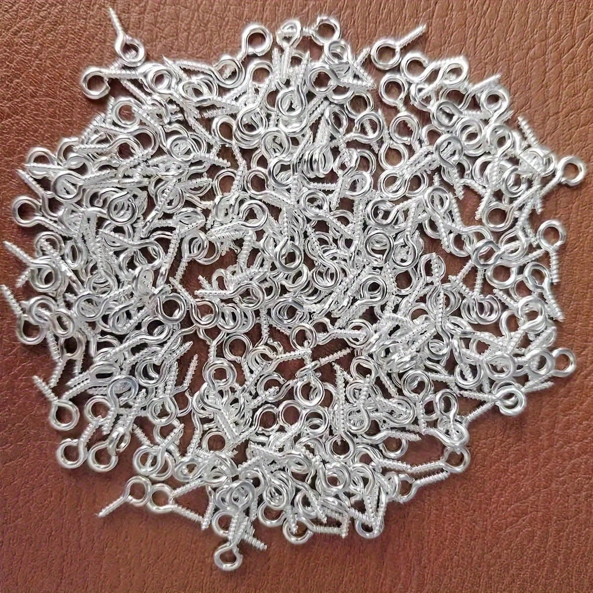 150/300PCS Small Screw Eye Pins Eye Pins Hooks, Mini Screw Eye Pin Peg For Arts & Crafts Projects For Cork Top Bottles & DIY Jewelry Making