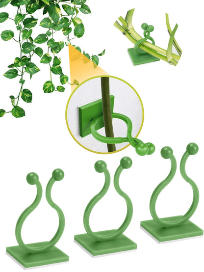 15pcs/30pcs/50pcs Climbing Plant Wall Clips, Plant Wall Clips, Plant Climbing Support Clips, Plant Hooks, Vine Plant Clips, Money Tree Clips, Wall Plant Support Clips, Green Tree Fixing Vine Fixing Cl