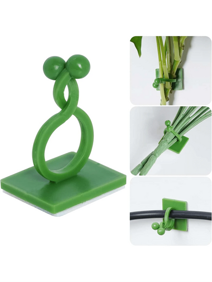 15pcs/30pcs/50pcs Climbing Plant Wall Clips, Plant Wall Clips, Plant Climbing Support Clips, Plant Hooks, Vine Plant Clips, Money Tree Clips, Wall Plant Support Clips, Green Tree Fixing Vine Fixing Cl