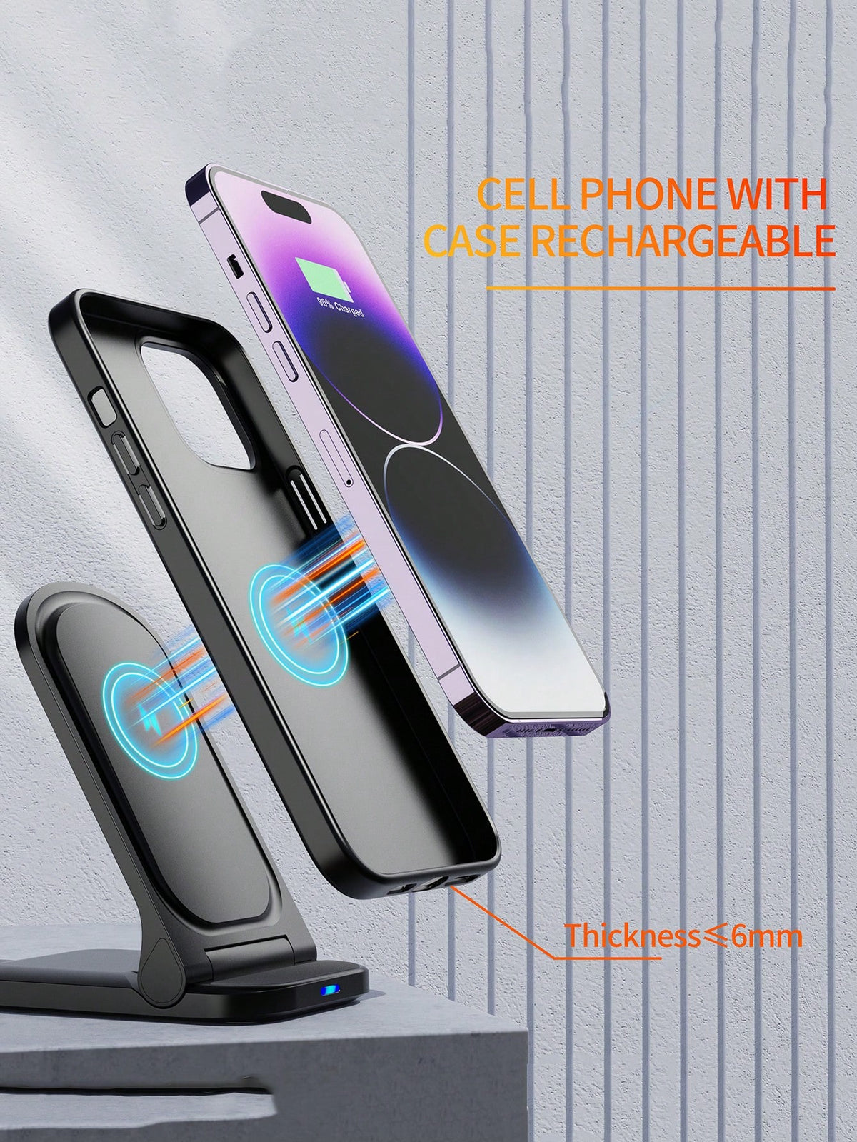 15w Folding Stand Two-In-One Wireless Charging, Suitable For Qi Mobile Phone Charging With Wireless Charging Function, Iphone8/X/11/12/13/14/15 Series Wireless Chargers Suitable For Office, Dorm, And