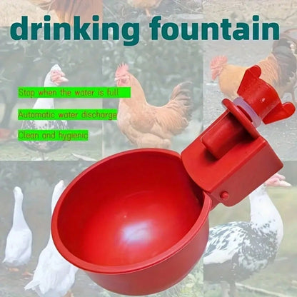 16pcs Chicken Feeder Bowls With Drill Bits, Automatic Duck & Bird Waterer, Poultry Feeder With Drill And Stand, Self-Stopping Integrated Design, Some Accessories In Random Colors. Although The Drill B