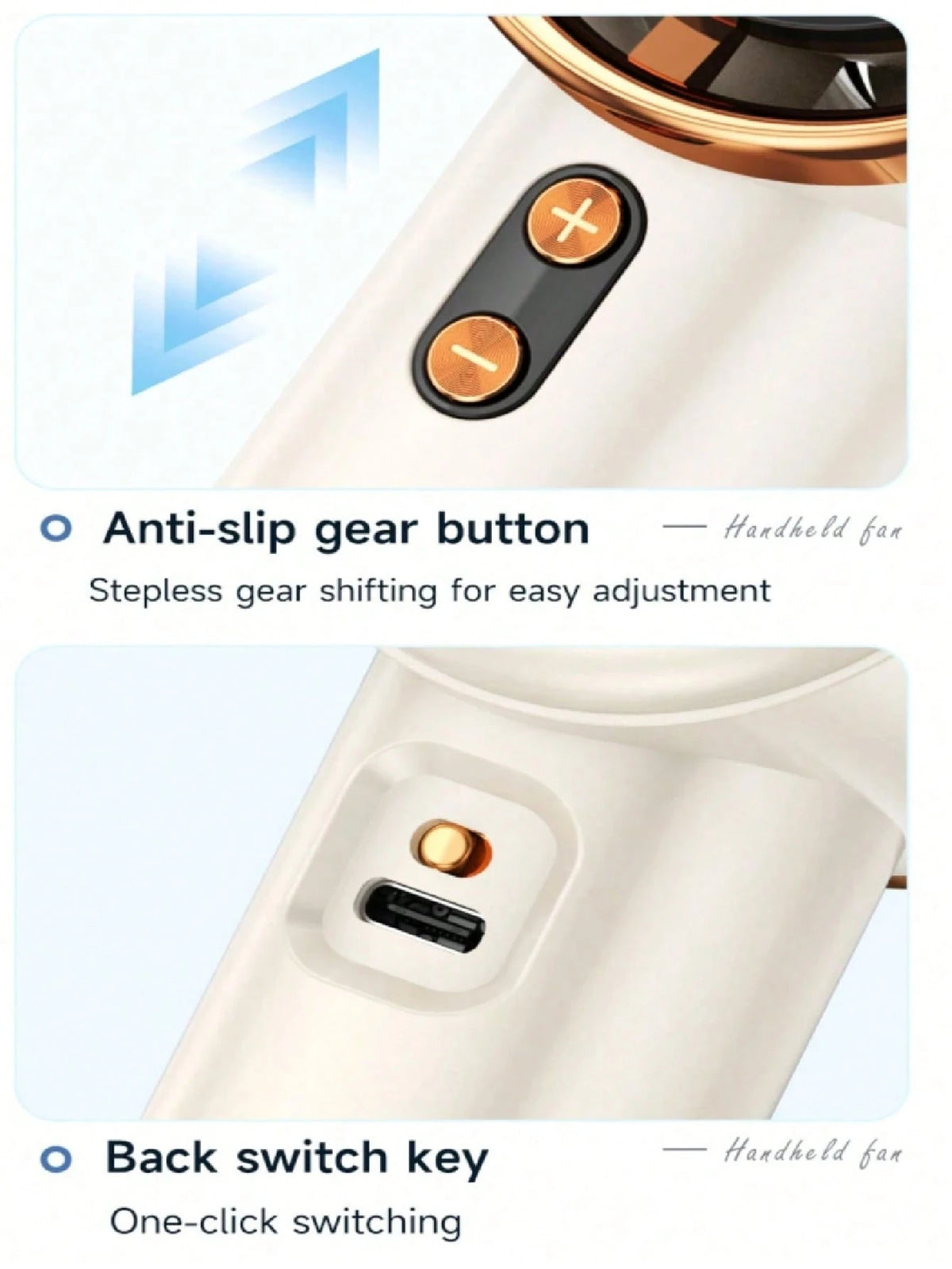 1800mAh Rechargeable Handheld Electric Fan With Turbo, Digital Display 1-100 Levels, Suitable For Outdoor Camping Travel