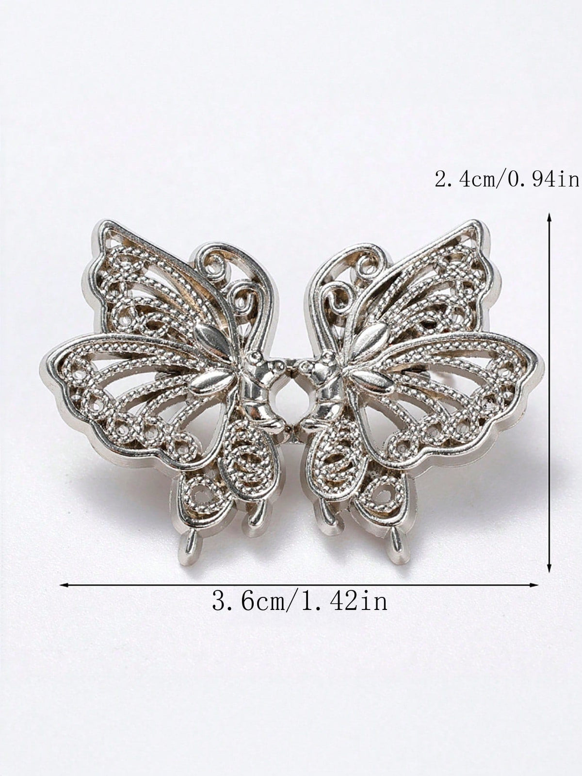1pair Adjustable Butterfly Waistband Button, Detachable And Seamless, Ideal For Altering Waist Size On Jeans, No Need For Sewing Or Nailing – Waist Slimming Tool