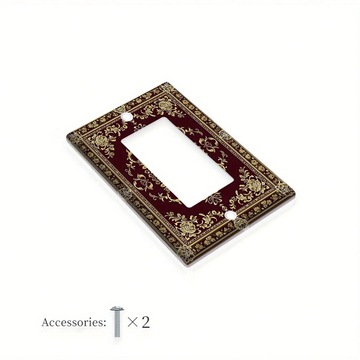 1pc 1Gang/2Gang Boho Brown Wall Plates, Panel Power Outlet Covers, Bedroom Kitchen Room Home Decor, Vintage Style, Non-, Easy Installation, Decorative