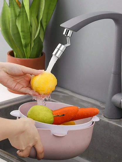 1pc/2pcs Multifunctional Rotatable Faucet Splash Proof Extension Adapter, Fits All Taps, Kitchen Gadget
