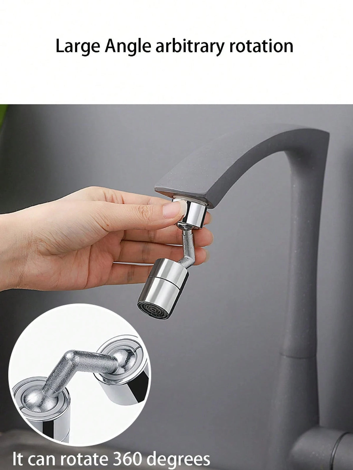 1pc/2pcs Multifunctional Rotatable Faucet Splash Proof Extension Adapter, Fits All Taps, Kitchen Gadget