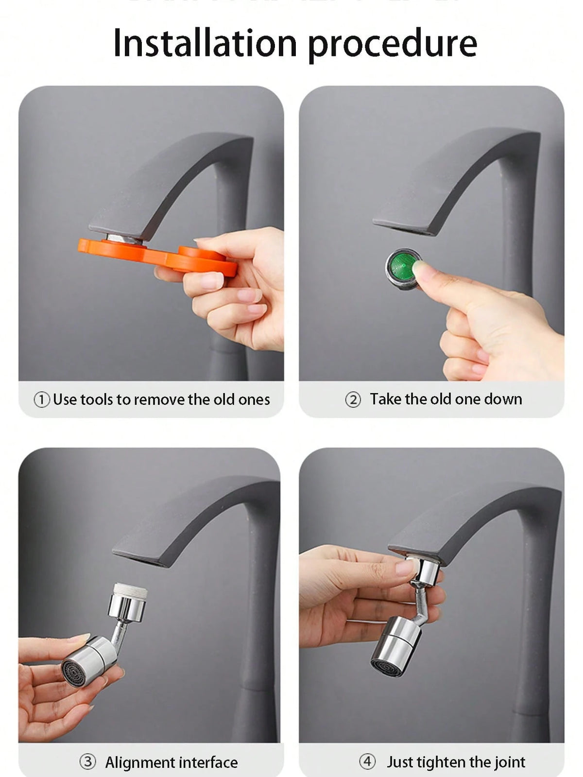 1pc/2pcs Multifunctional Rotatable Faucet Splash Proof Extension Adapter, Fits All Taps, Kitchen Gadget
