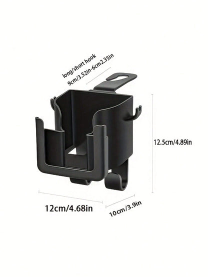 1pc/2pcs Optional Multi-Function Car Seat Back Organizer, Car Cup Holder, Phone Holder And Small Item Hook All-In-One, Hidden Rear Seat Storage Rack With Charging Cable Opening, Suitable For Bags, Bev
