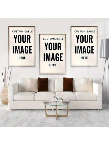 1pc/3pcs Custom- Unframed Personalized Poster- Family Photo Poster- Wedding Poster Portrait & Vertical, Gift For Him, Gift For Her, Boyfriend, Girlfriend, Dad, Mom, Friends, Mother's Day Gift, Aest