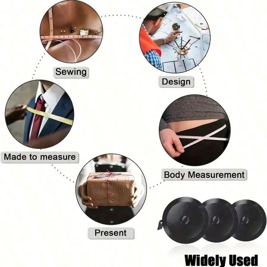 1pc 60-Inch Retractable Sewing Tape Measure, SoftTouch 60-Inch Retractable Sewing Tape Measure