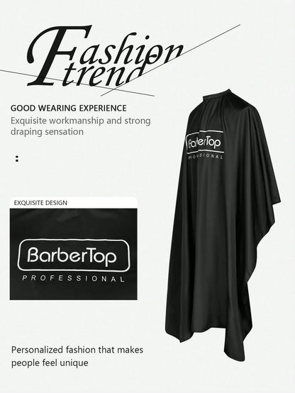 1pc Anti-Static Professional Hairdressing Cape 160cm*140cm (62.99in*55.12in), Elastic Neckline Solid Color, Minimalist, Striped Print Styling Cape, Hair Dyeing Hair Care Perming Apron, Men's, Women's