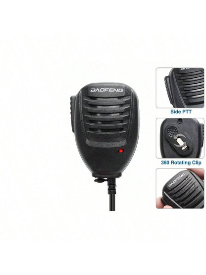 1pc Baofeng UV-5R Original Handheld Microphone Speaker Mic K 2 Pin For Baofeng Portable Radio UV5R BF-888S UV-82 UV17 Walkie Talkie