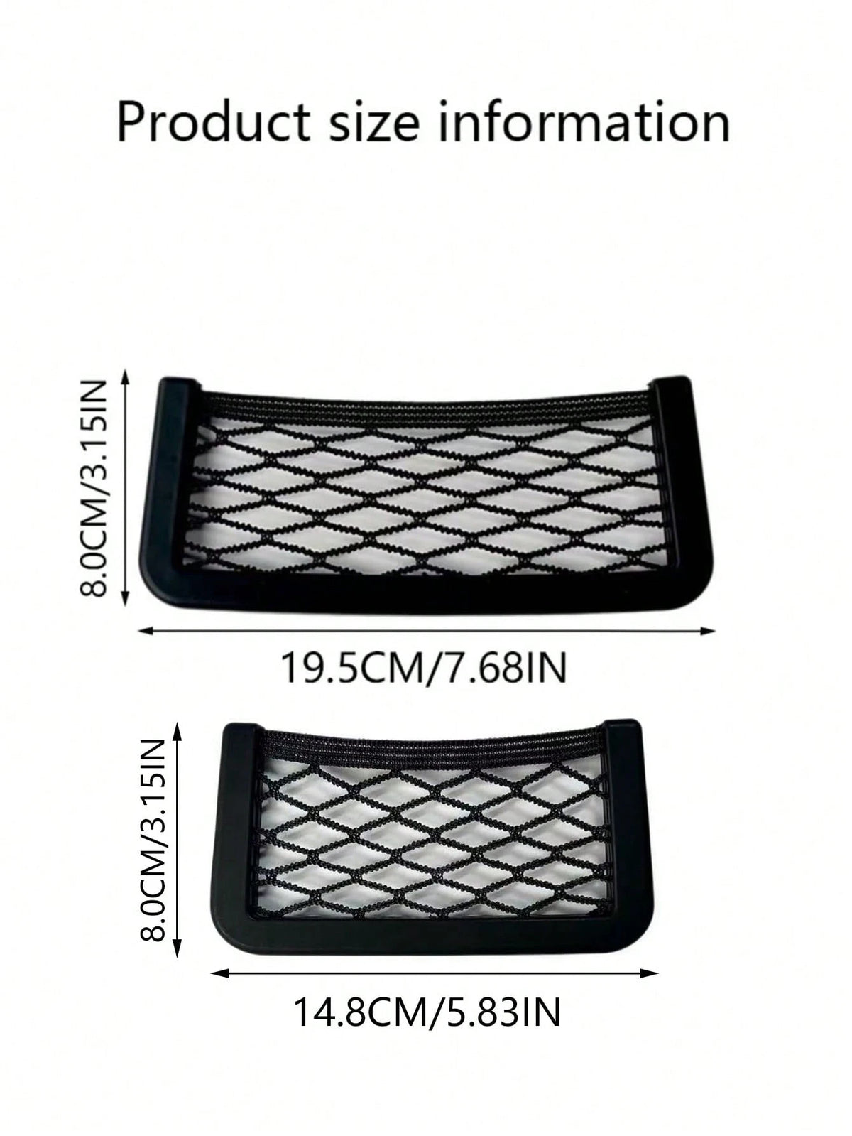1pc Black Storage Net Bag, Car Seat Storage Net, Center Console Storage Net, Auto Accessories