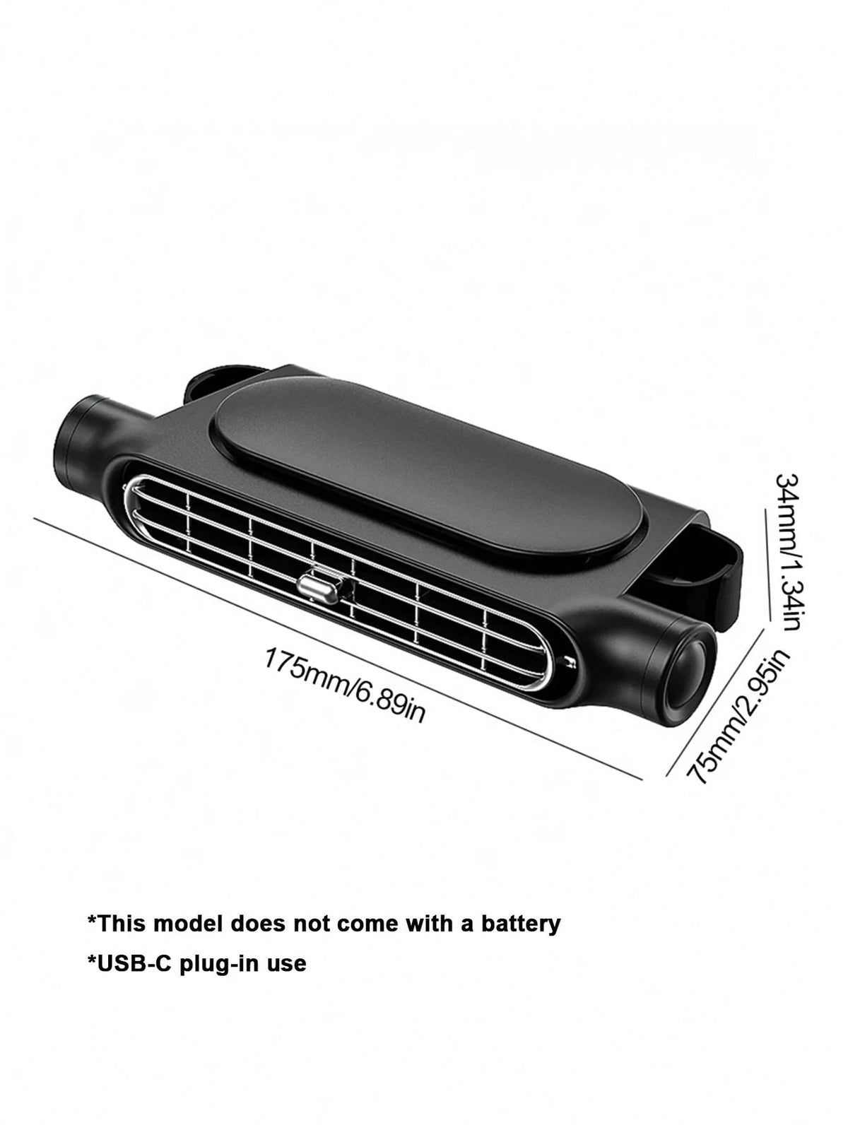 1pc Car Cooling Fan, Rear Seat Headrest Fan, Adjustable Speed, USB Powered Bladeless Strong Electric Air Circulator Fan