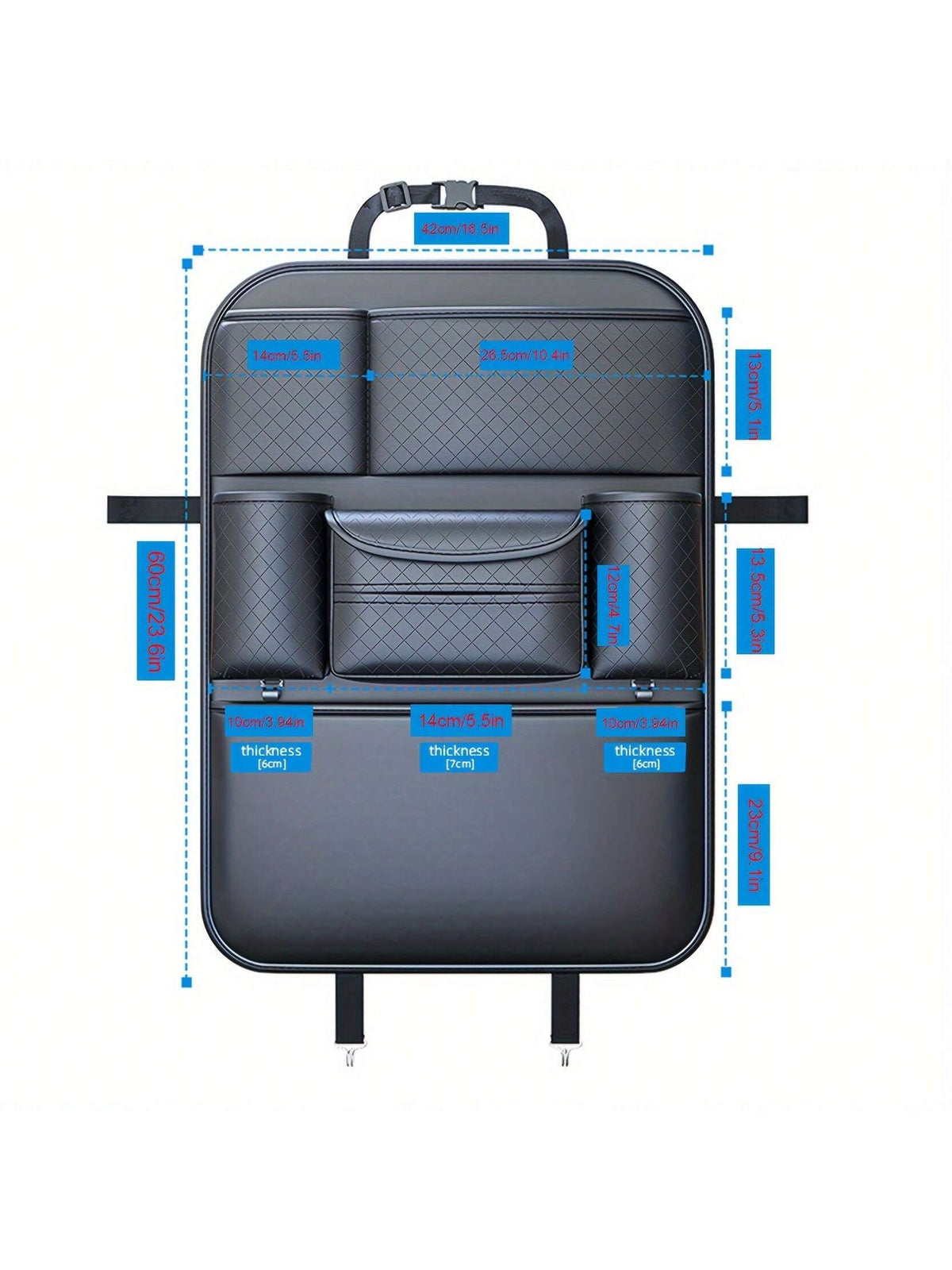 1pc Car Seat Back Storage Bag Car Storage Bag Car Tissue Box Car Seat Back Storage Rack Car Seat Back Storage Bag