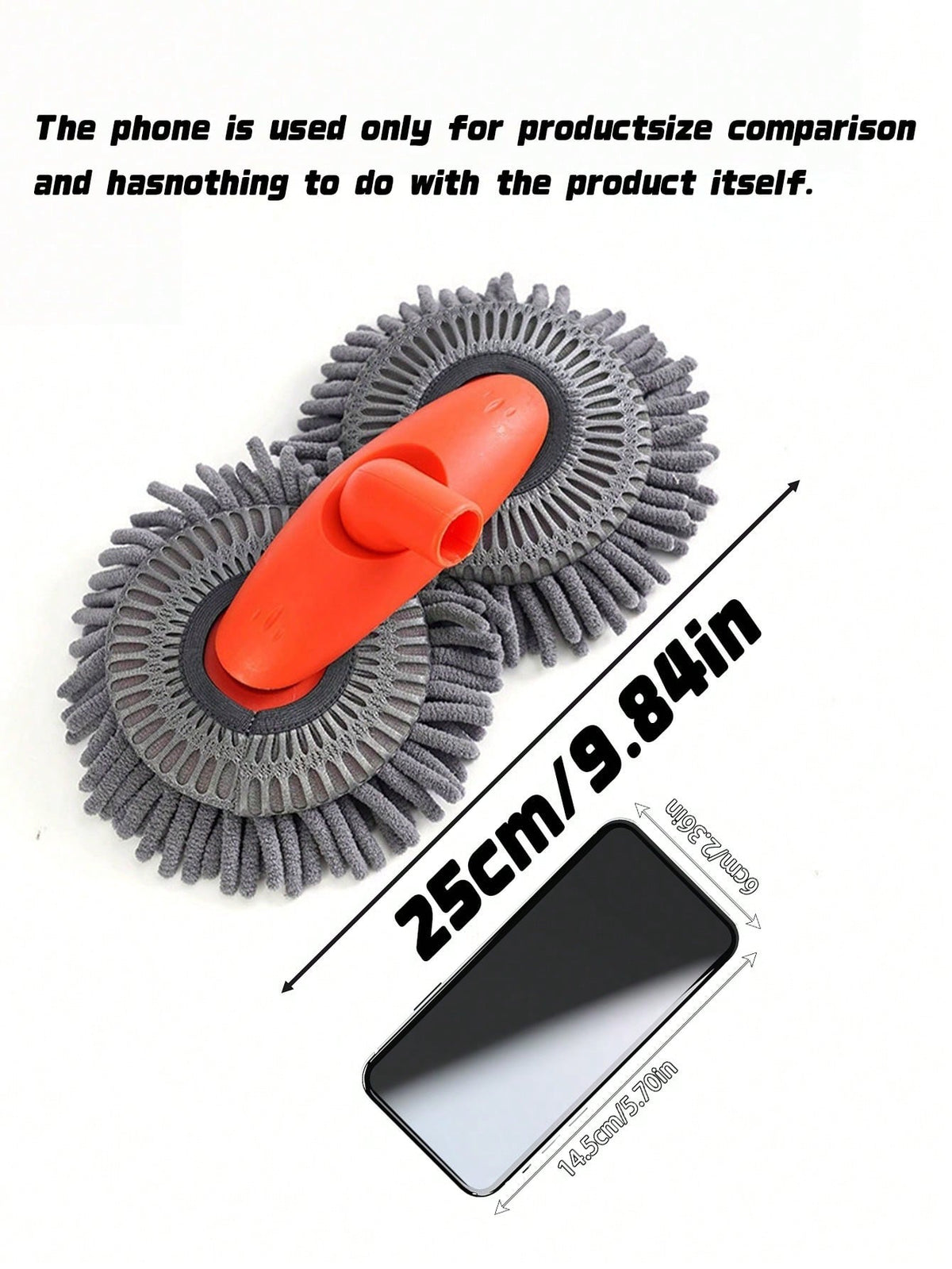 1pc [Car Wash Brush] Adjustable Long-Handle Car Cleaning Brush, Microfiber Car Washing Tool – Heavy-Duty Multi-Surface Car Wash Mop For Trucks, SUVs, Household Use And Vehicle Detailing, Soft Lint-Fre